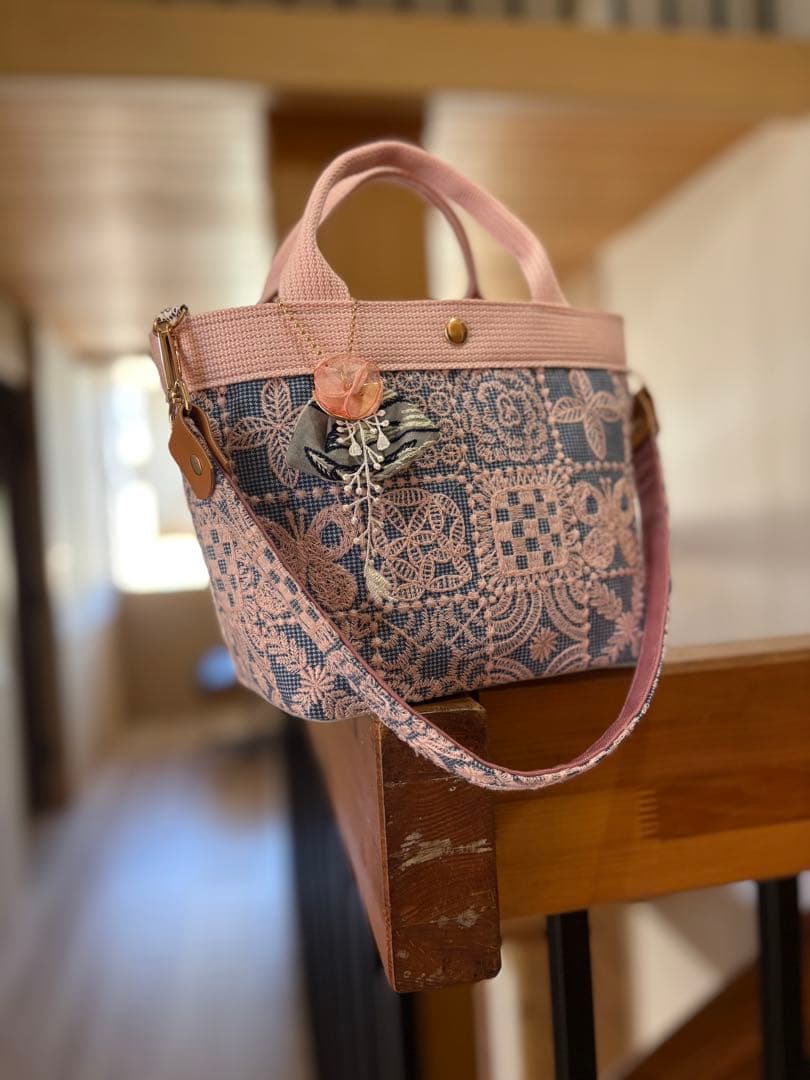 ミナペルホネン⚫︎ハンドメイド⚫︎2way tape bag light