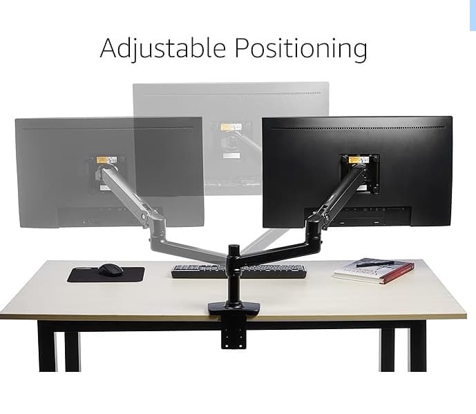 未使用Amazonベーシック デスクマウントシングル-ディスプレイ32インチまで