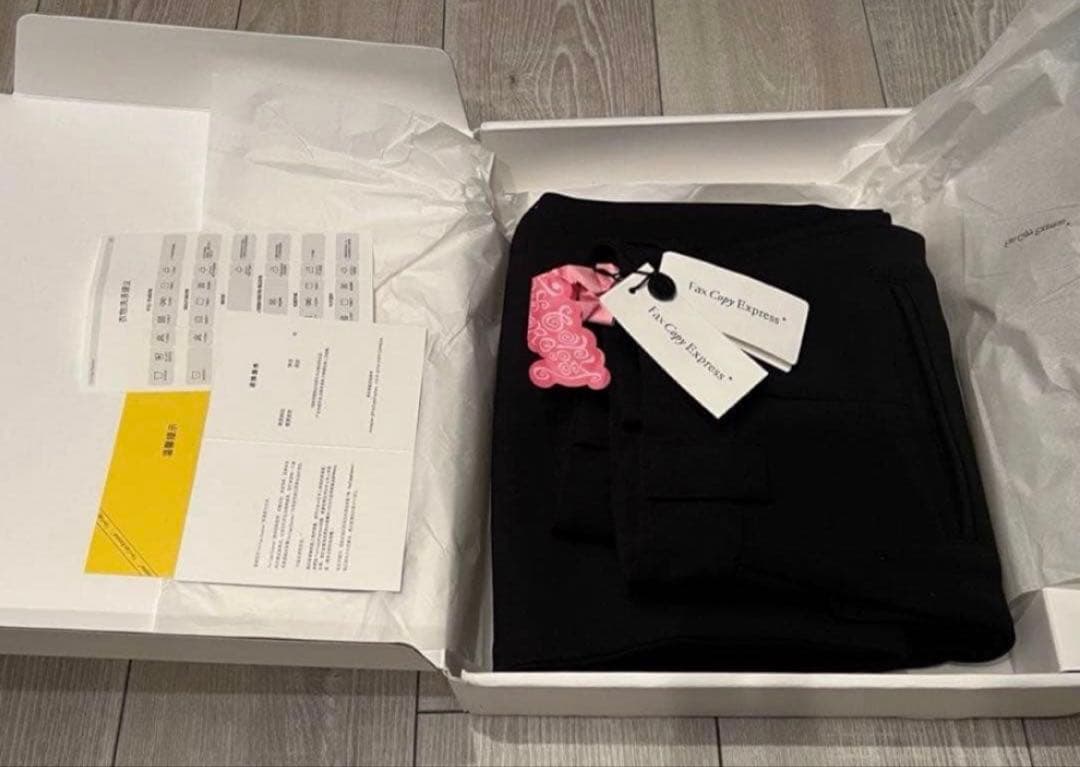 Fax copy express ワイドスラックス ブラック Lサイズ