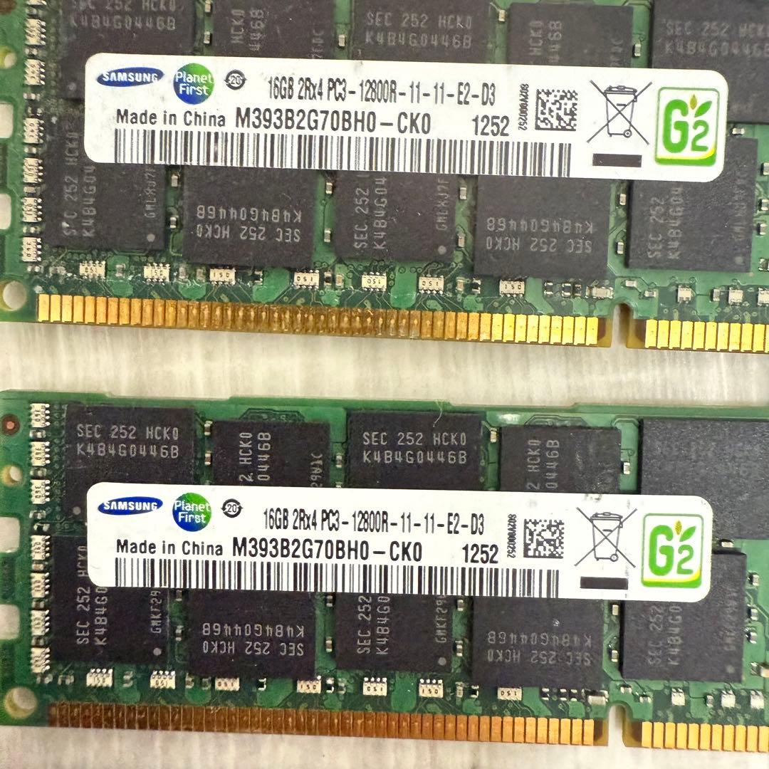 Samsung 16GB DDR3 メモリー PC3-12800 4枚セード