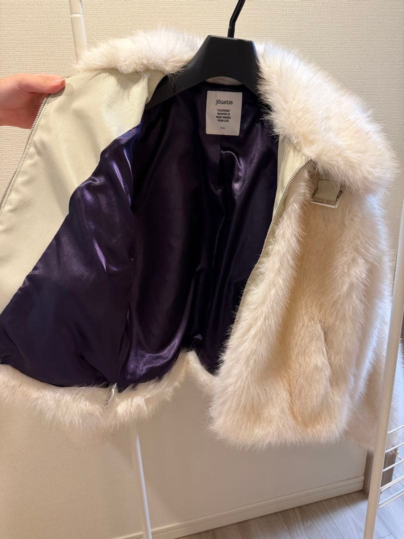 【Maya】jouetie ベルトミドルファーコート