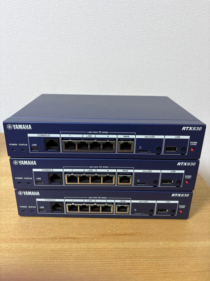 YAMAHA RTX830 有線LANルーター 3台セット