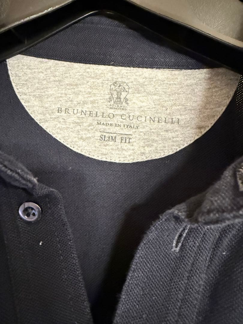 BRUNELLO CUCINELLI ネイビー ポロシャツ