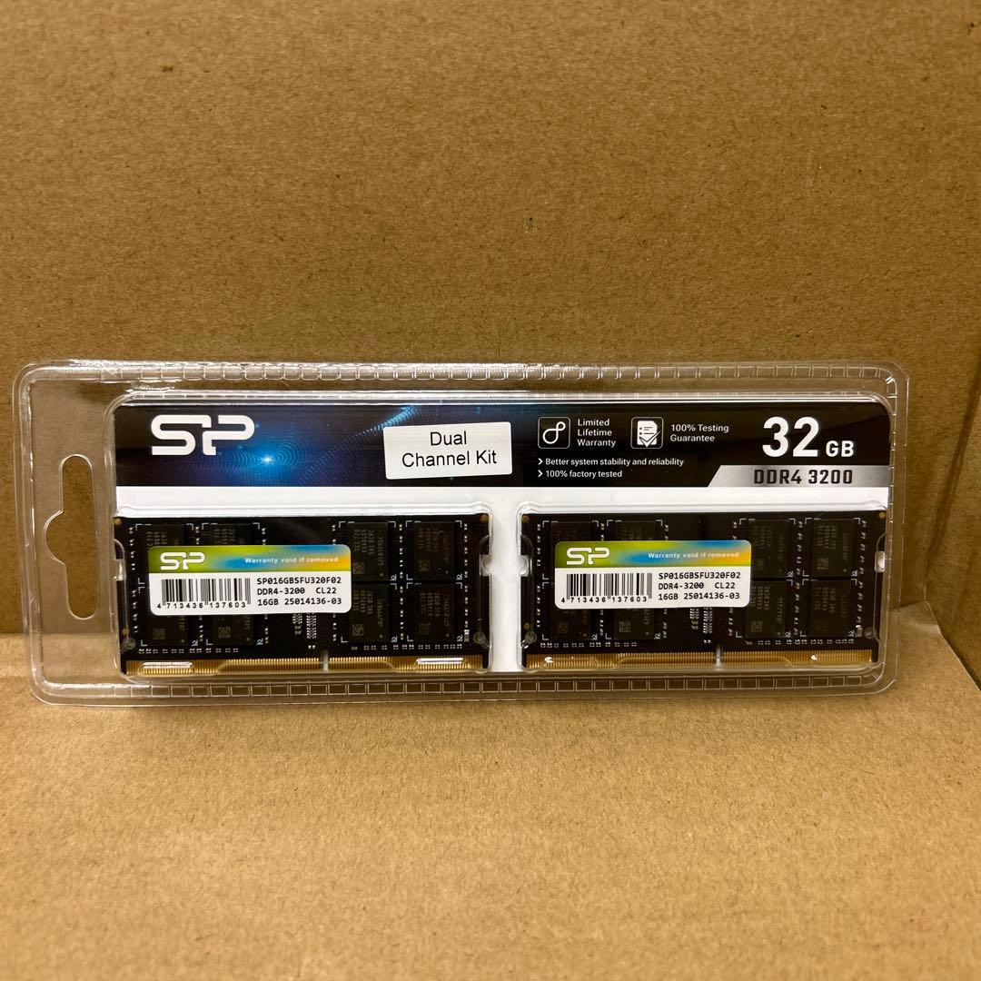 シリコンパワー デスクトップ　メモリ DDR4 3200 16GB x 2枚