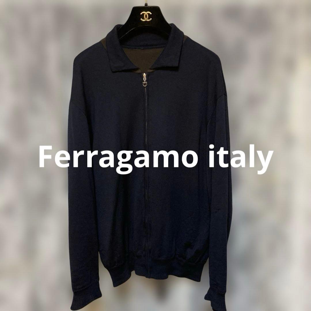 Ferragamo フェラガモ　リバーシブルジップアップ セーター
