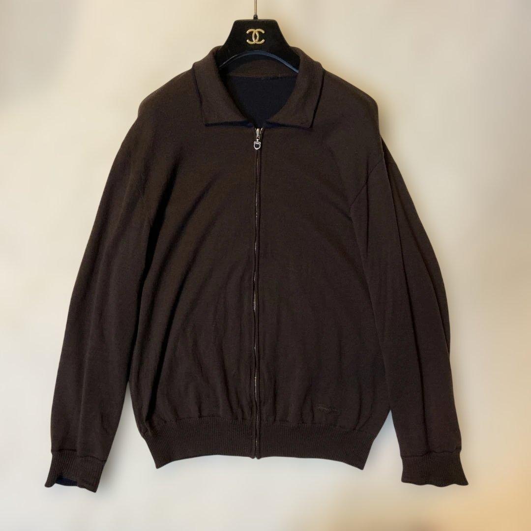 Ferragamo フェラガモ　リバーシブルジップアップ セーター