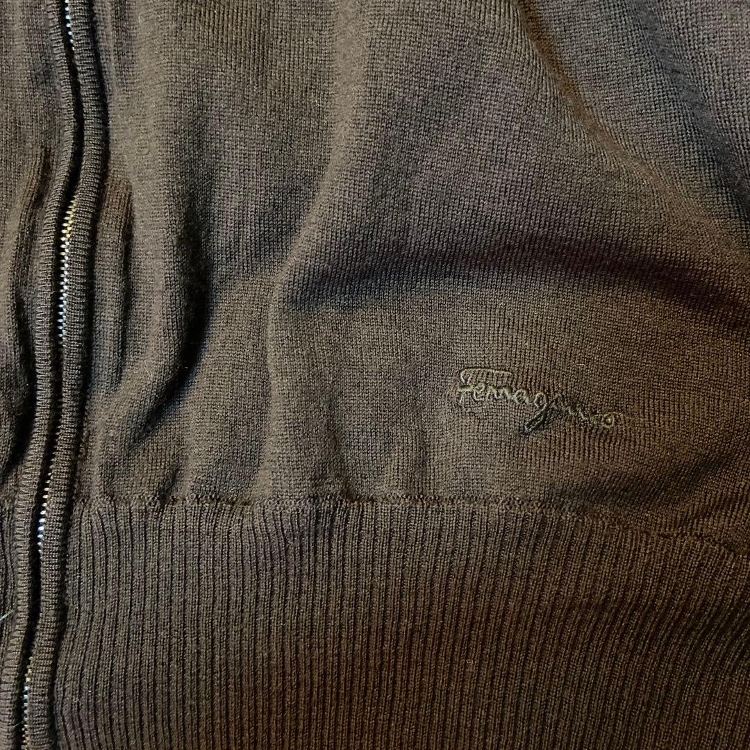 Ferragamo フェラガモ　リバーシブルジップアップ セーター