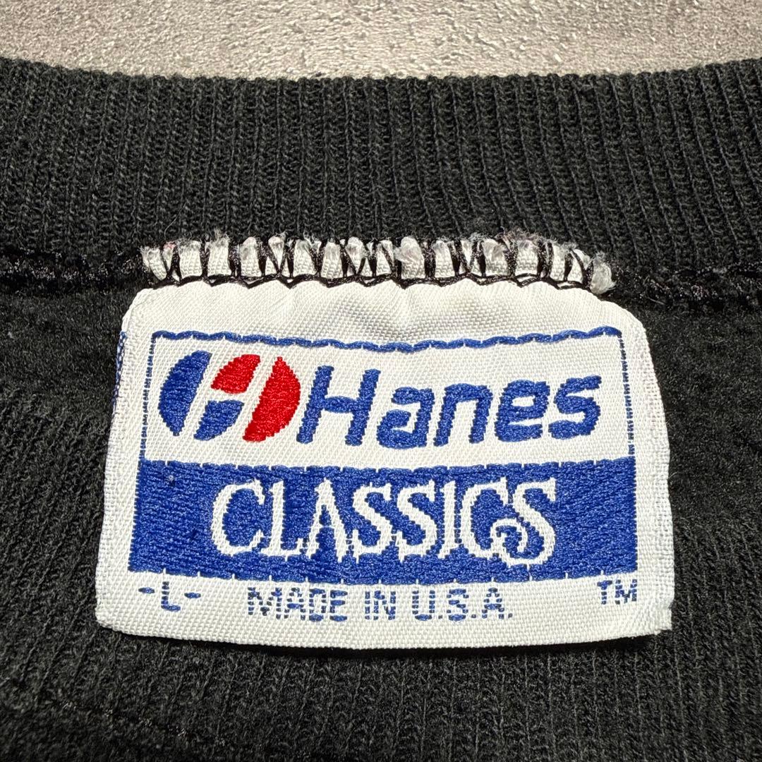 R*1様 90s ヴィンテージ ブラックスウェットLサイズ USA製Hanesボ