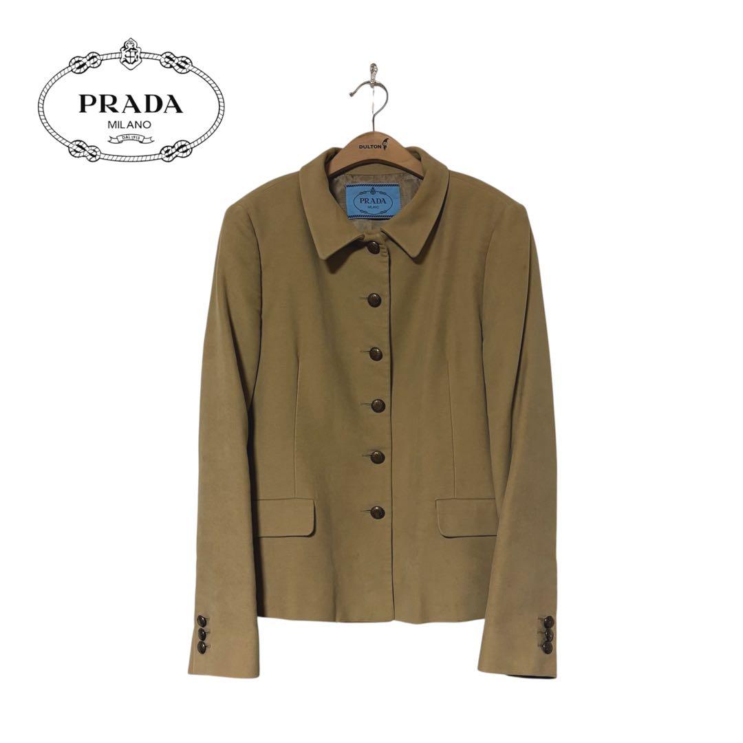 80s PRADA プラダ　カシミヤ100％ ジャケット　ブレザー　46 XL