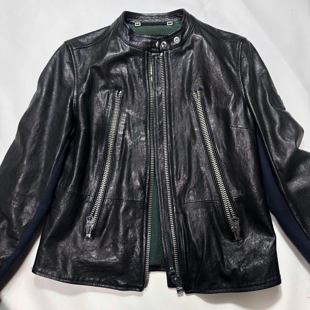 リプレイ REPLAY カウレザー 八の字ライダース シングル Sサイズ