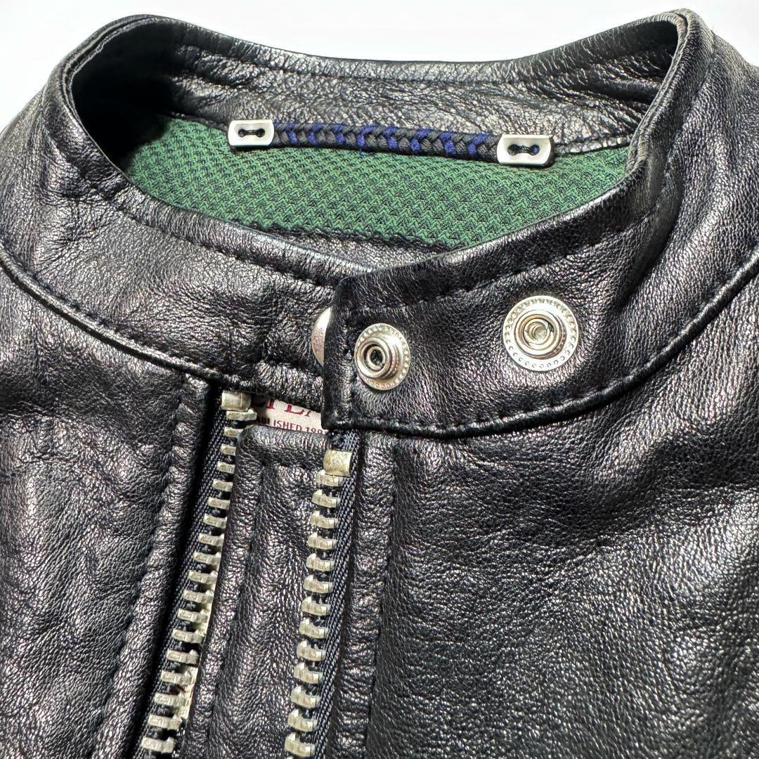 リプレイ REPLAY カウレザー 八の字ライダース シングル Sサイズ