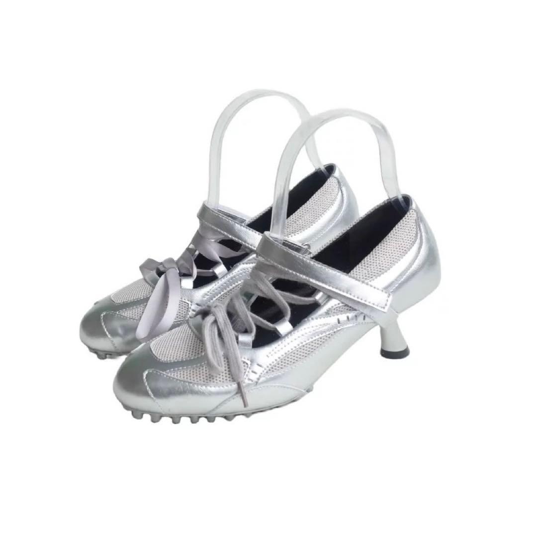 シルバー ミュール ボウリングシュース バレーコア メリージェン 23cm