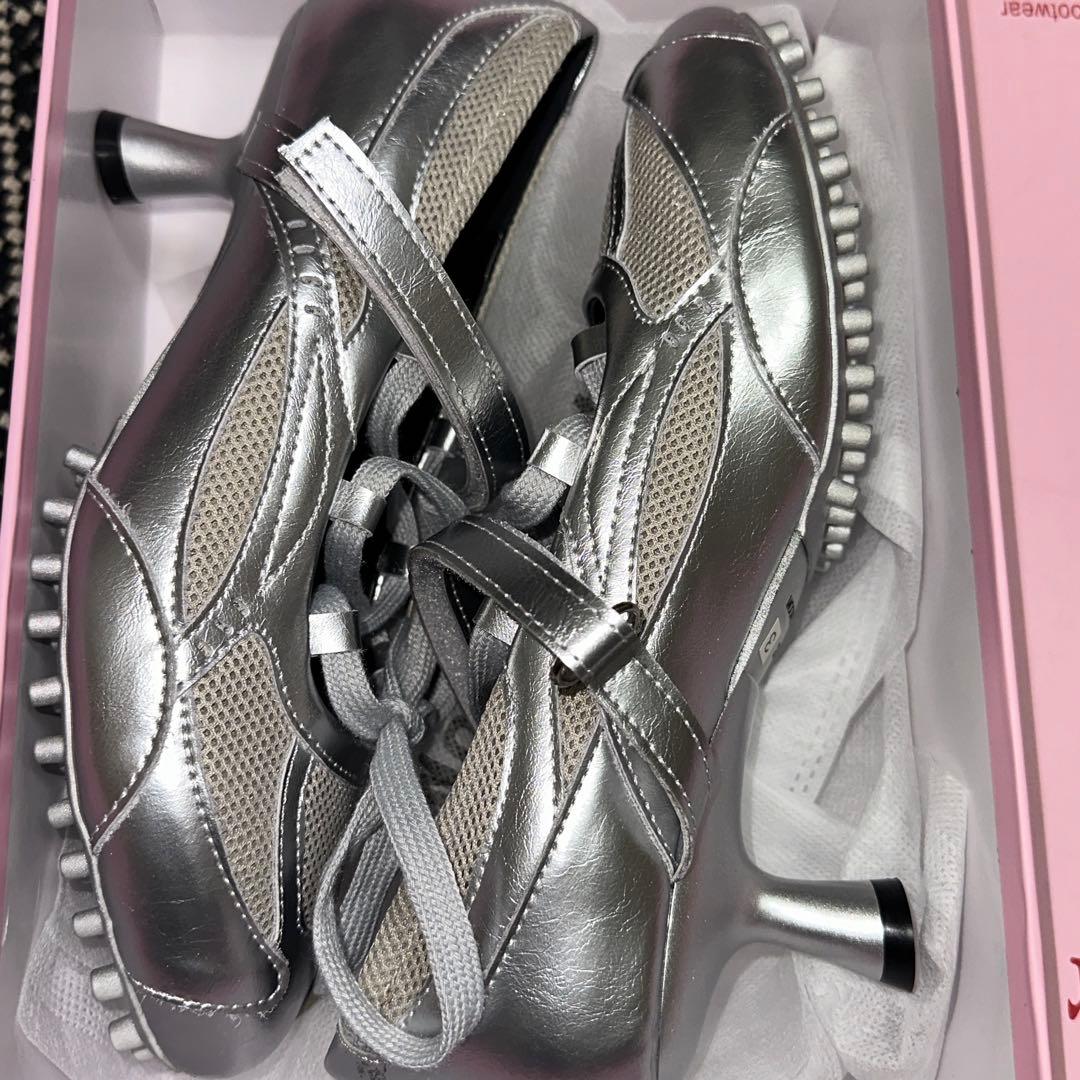 シルバー ミュール ボウリングシュース バレーコア メリージェン 23cm