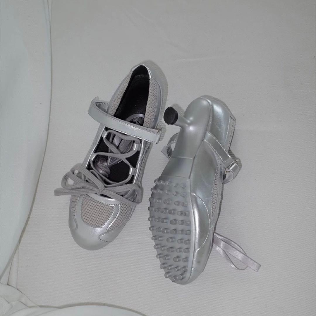 シルバー ミュール ボウリングシュース バレーコア メリージェン 23cm