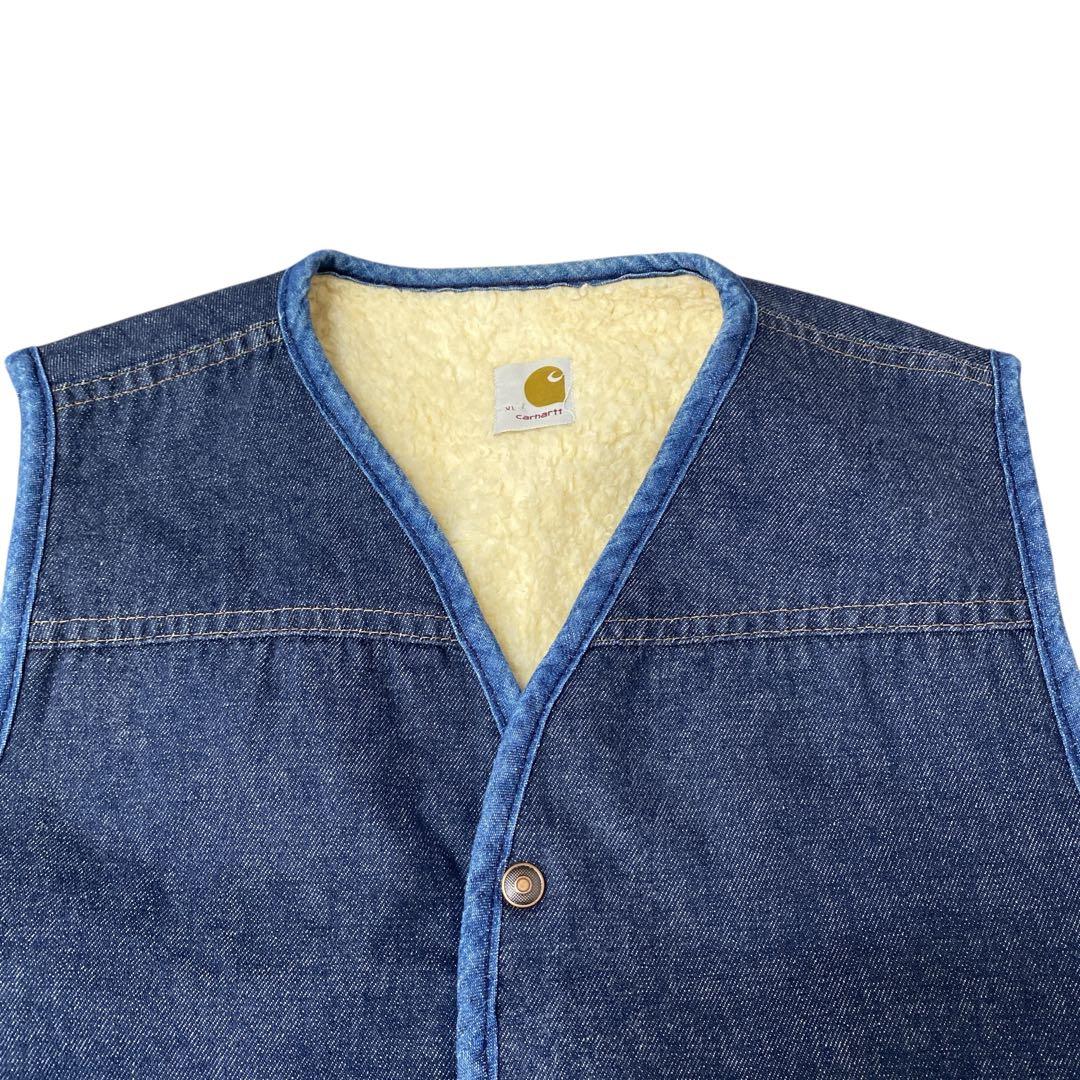当日発送フォロー割80’s Carhartt denim vest XL