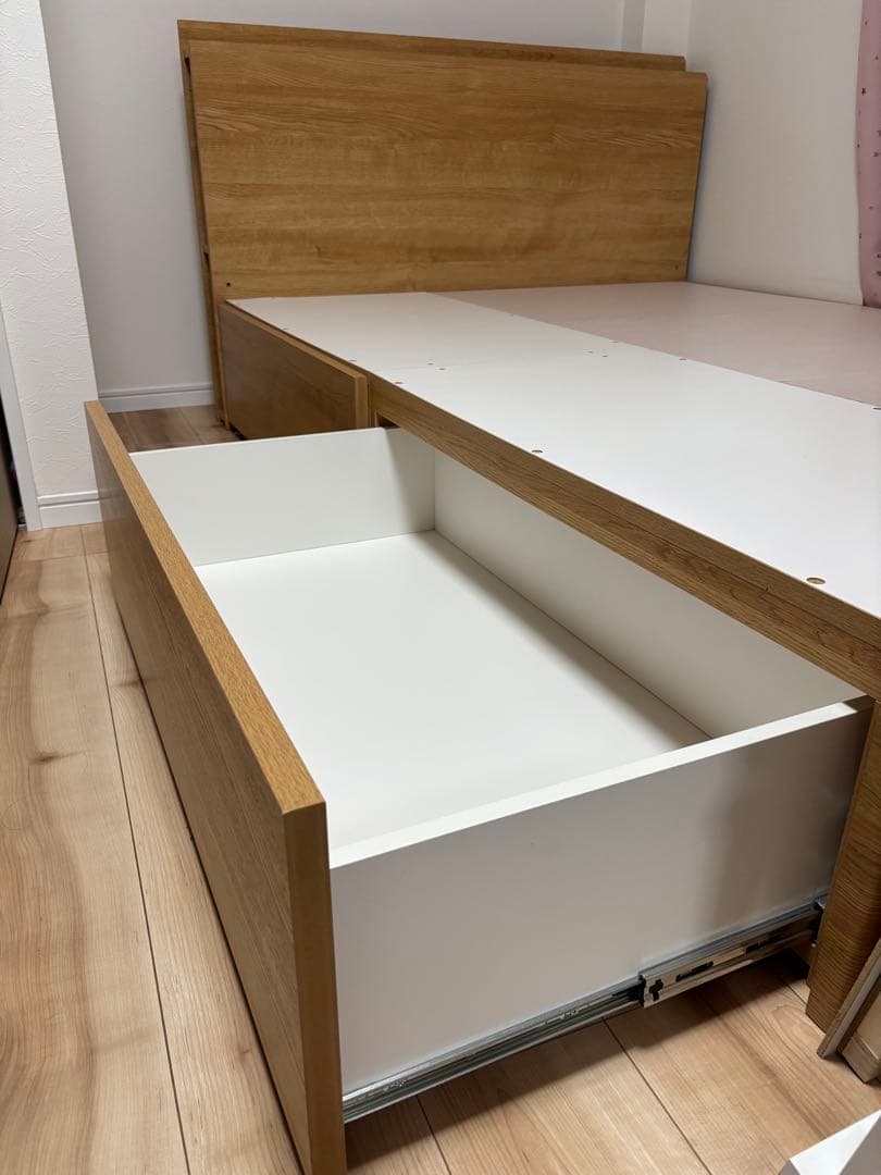 H*P様 『取扱説明書付き』ニトリ収納付きベッド　ダブル