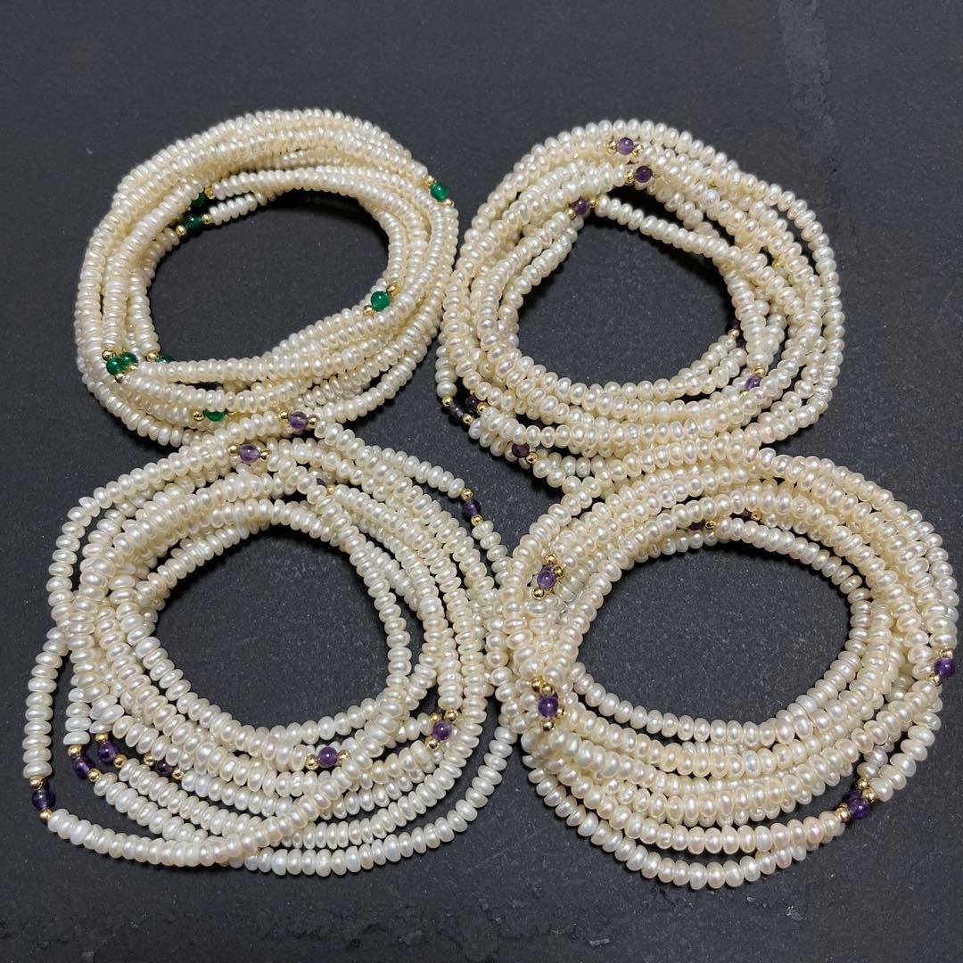 ホワイトパール ネックレス 4本セット