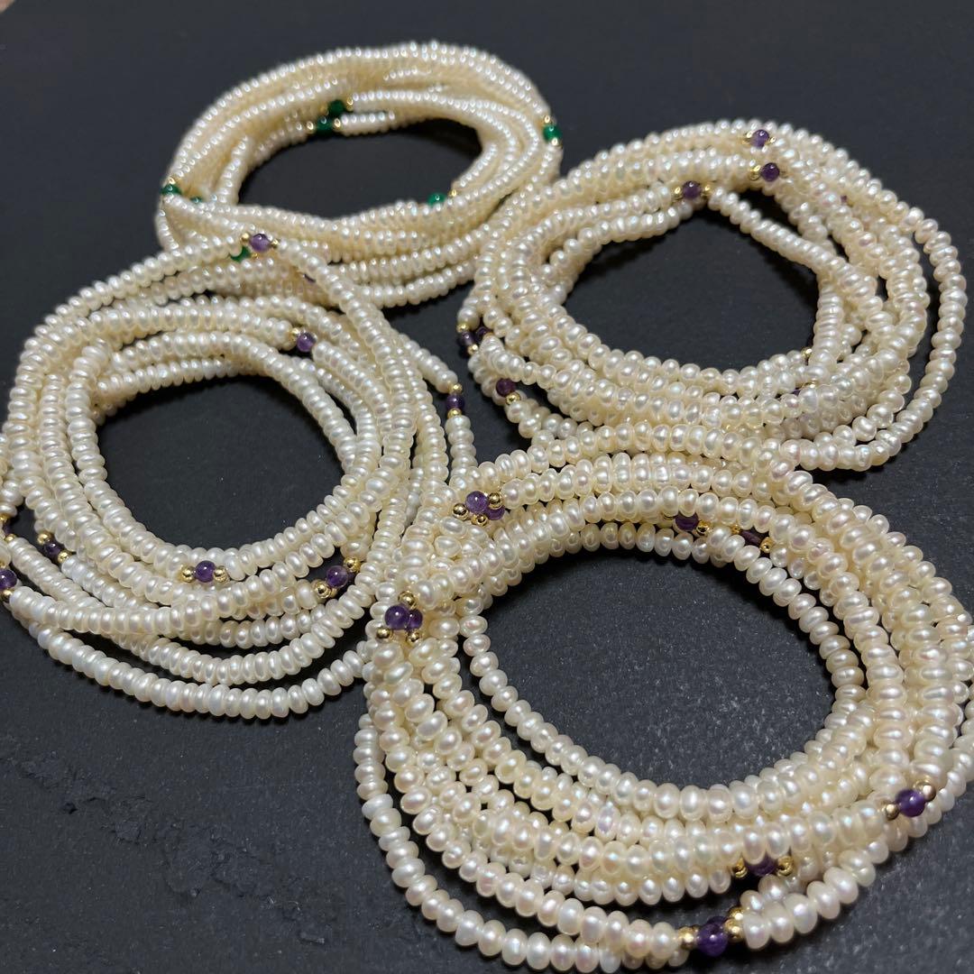 ホワイトパール ネックレス 4本セット