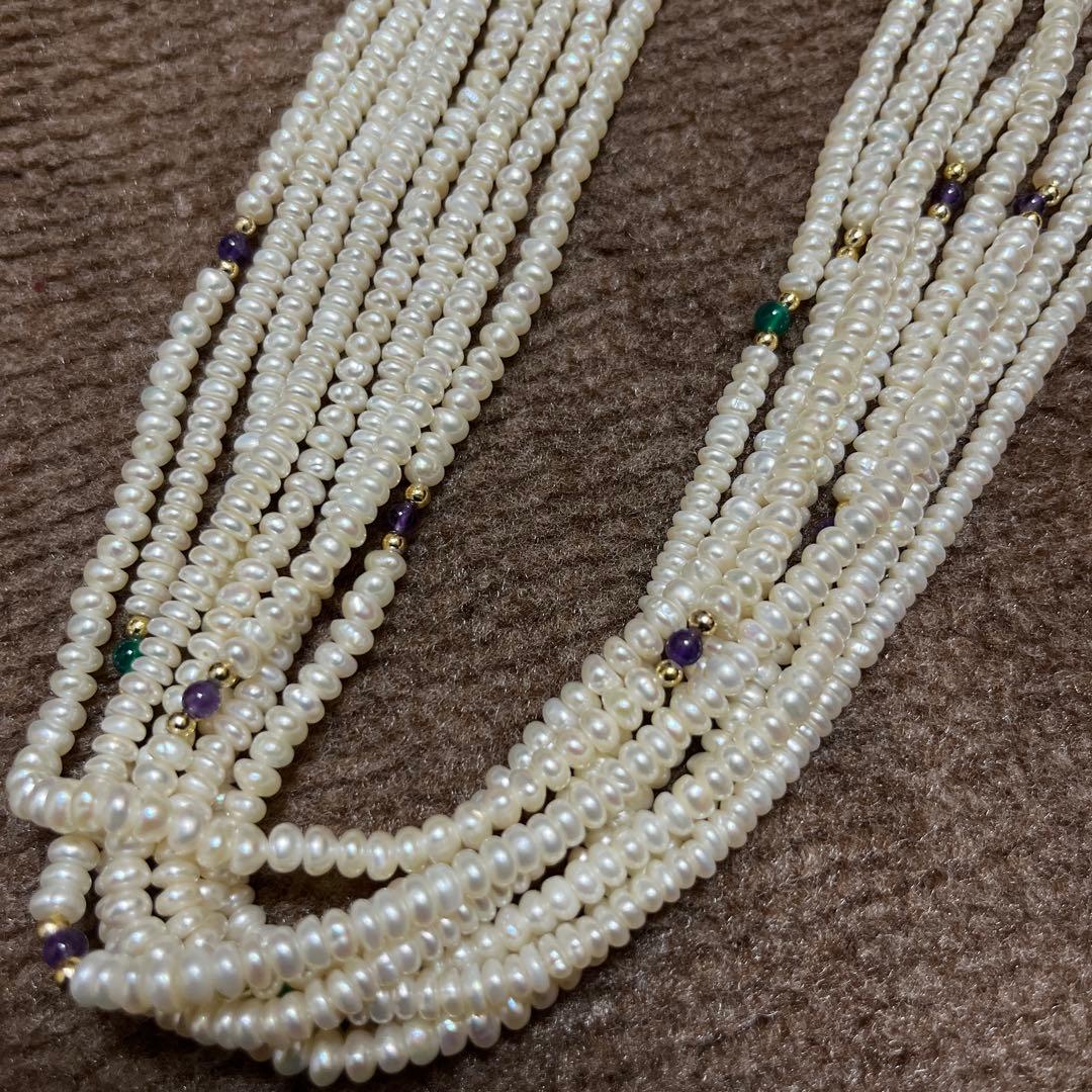 ホワイトパール ネックレス 4本セット