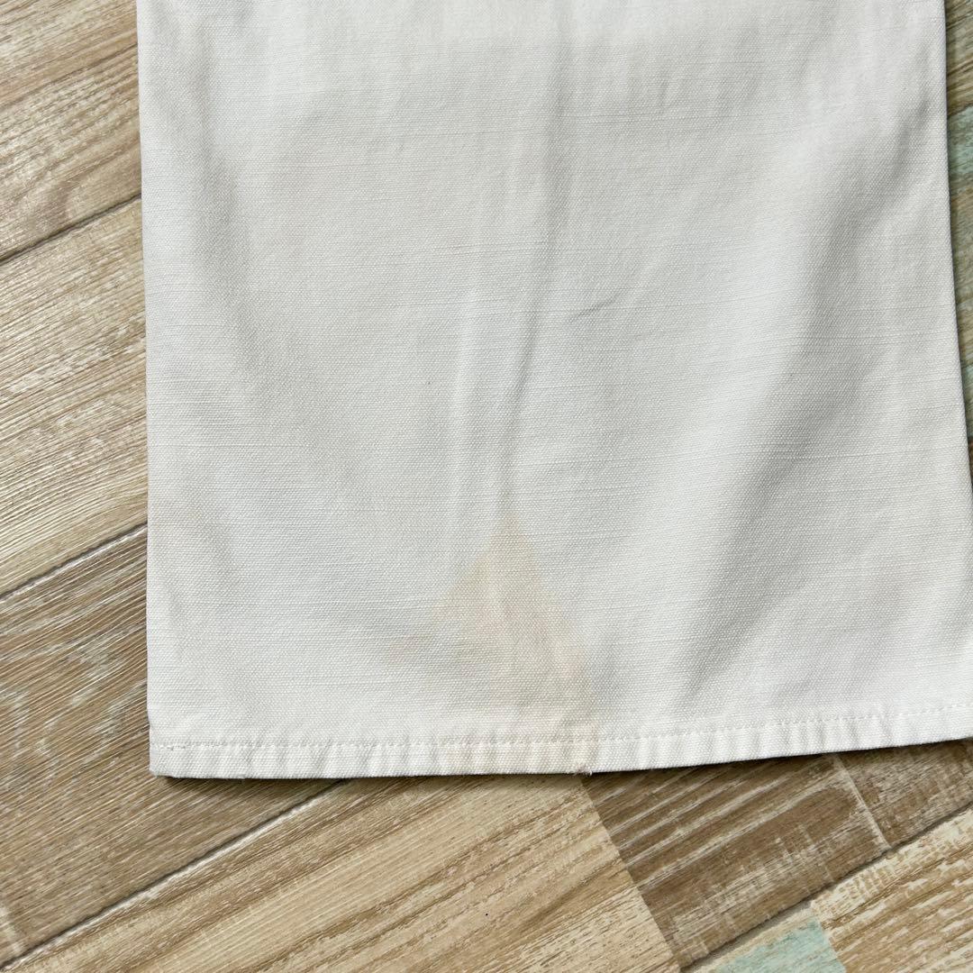 90s ラルフローレン ダブルニー ペインターパンツ ホワイト W40L30