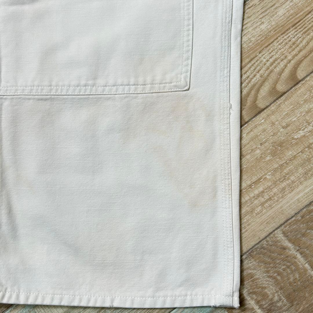 90s ラルフローレン ダブルニー ペインターパンツ ホワイト W40L30