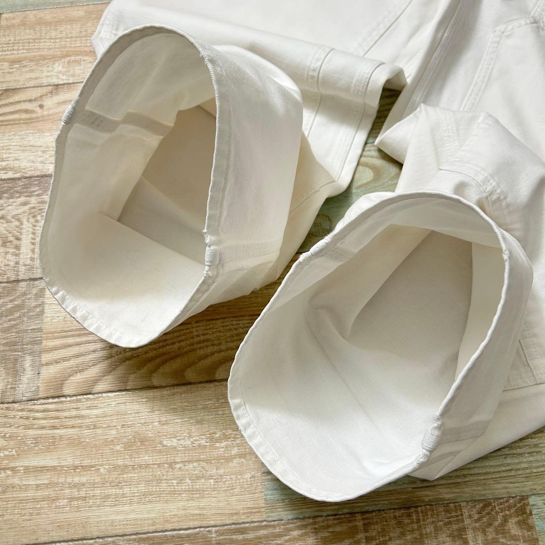 90s ラルフローレン ダブルニー ペインターパンツ ホワイト W40L30