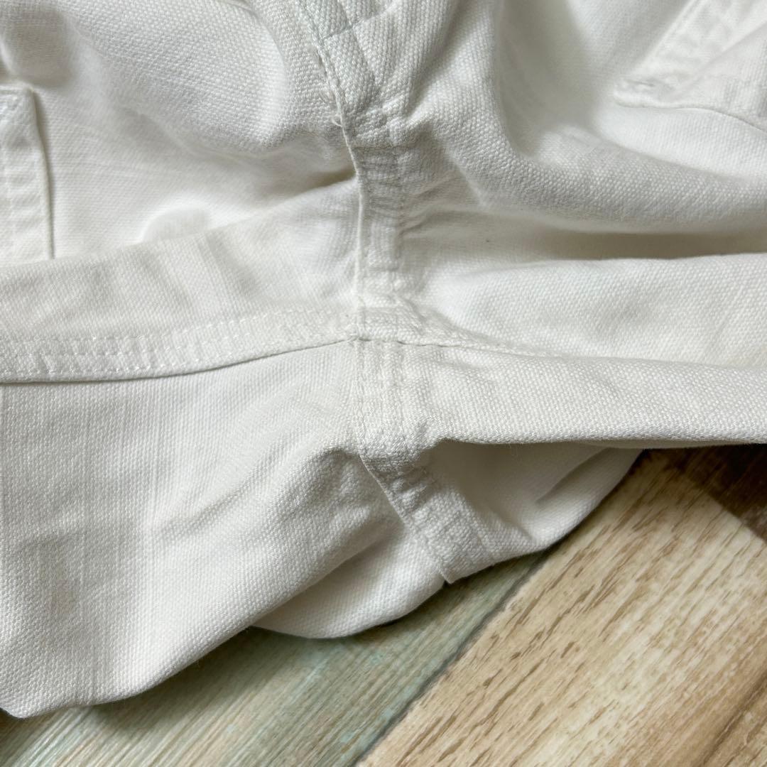 90s ラルフローレン ダブルニー ペインターパンツ ホワイト W40L30