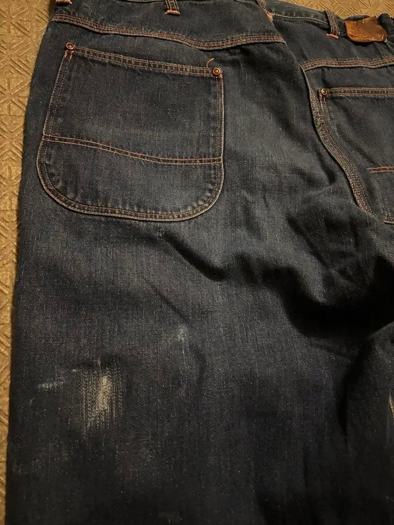 50's BIG MAC ペインター 片爪 縦落ち 濃紺 剥き出しリベット