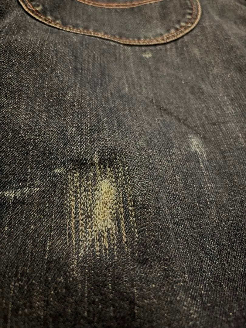 50's BIG MAC ペインター 片爪 縦落ち 濃紺 剥き出しリベット