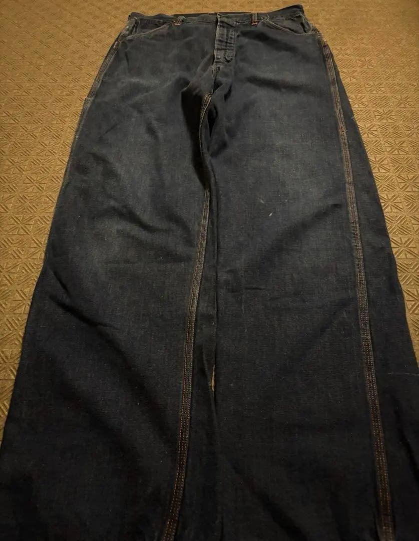 50's BIG MAC ペインター 片爪 縦落ち 濃紺 剥き出しリベット