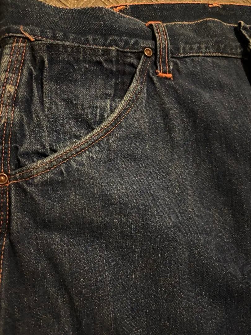 50's BIG MAC ペインター 片爪 縦落ち 濃紺 剥き出しリベット