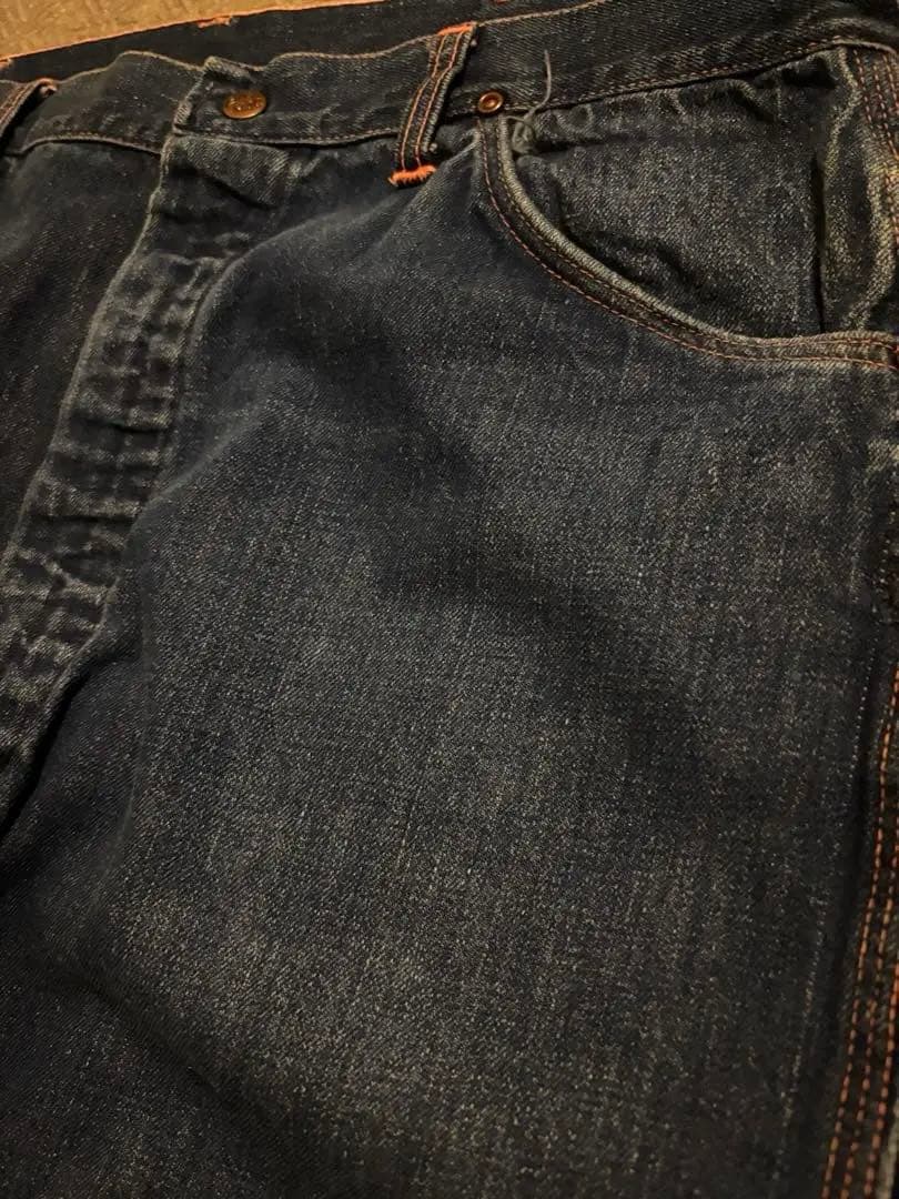 50's BIG MAC ペインター 片爪 縦落ち 濃紺 剥き出しリベット