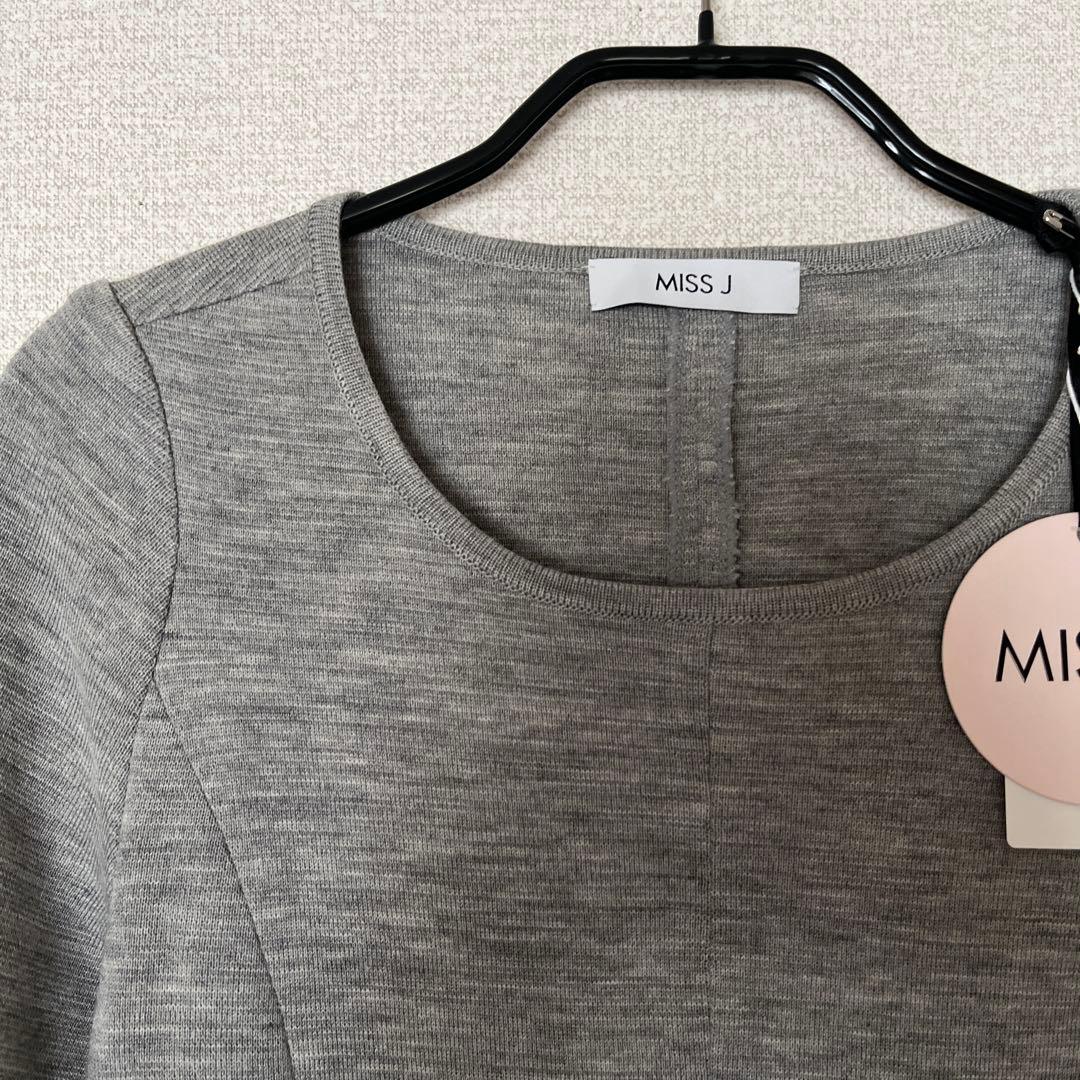 MISS J グレー ニット Aライン ワンピースMサイズ