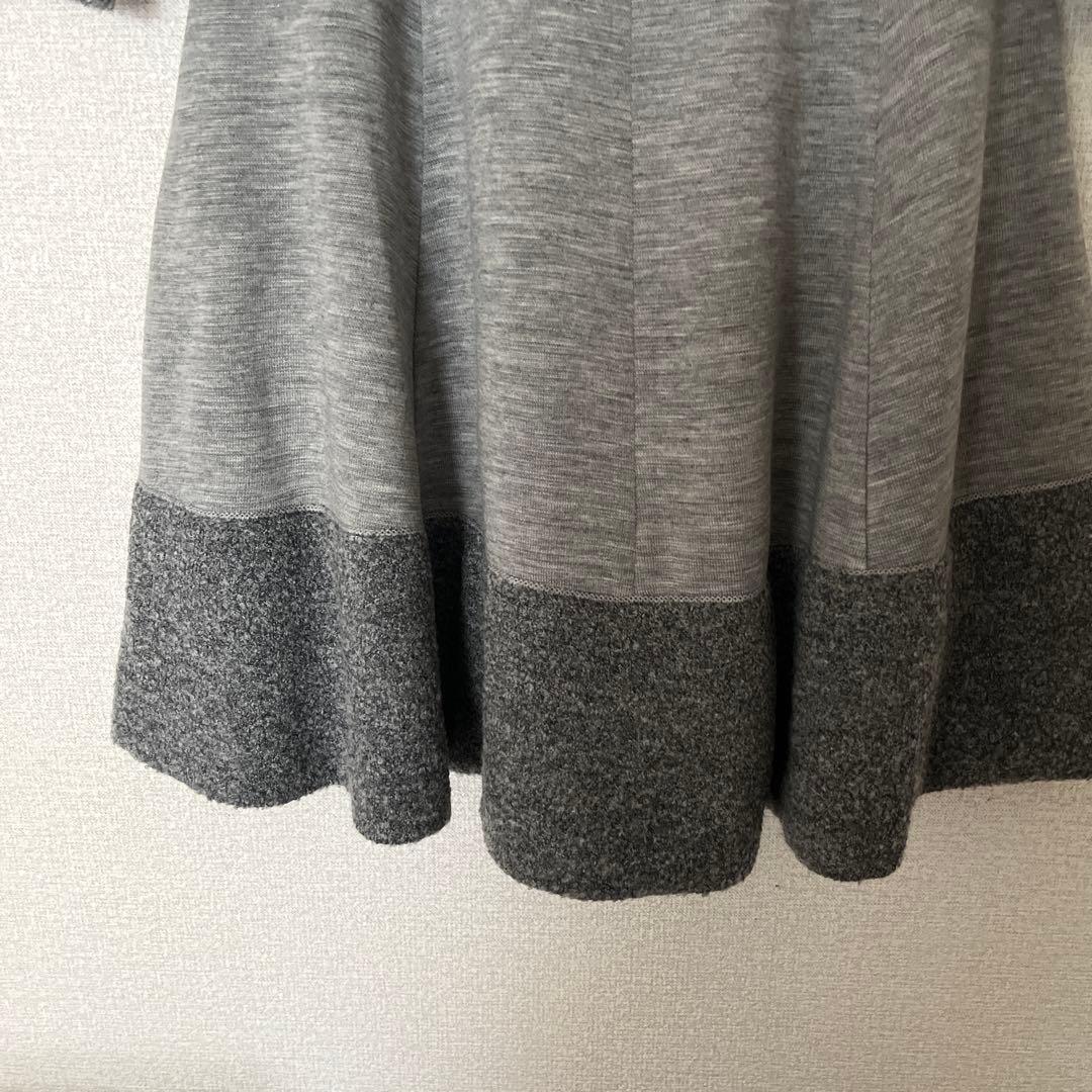 MISS J グレー ニット Aライン ワンピースMサイズ