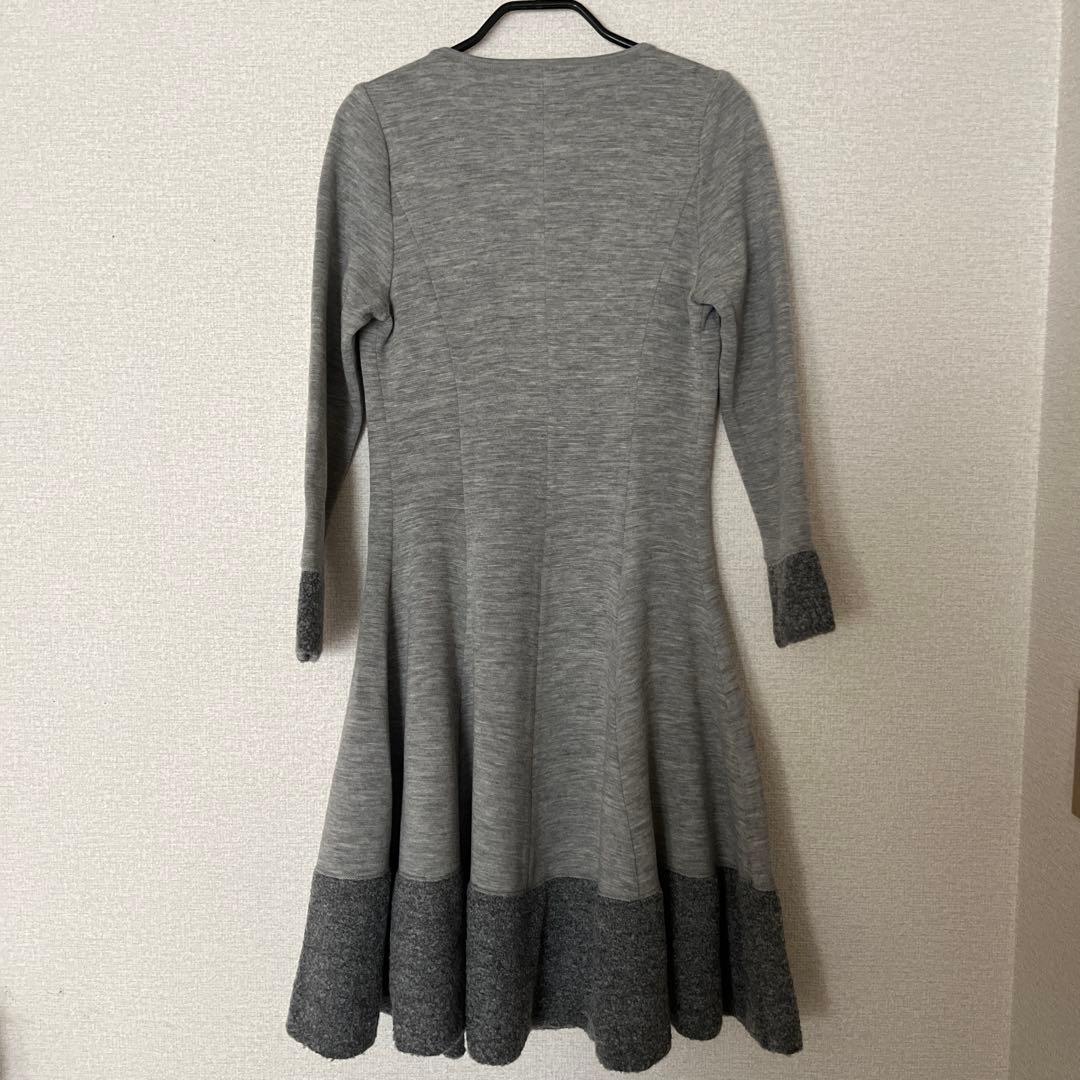 MISS J グレー ニット Aライン ワンピースMサイズ