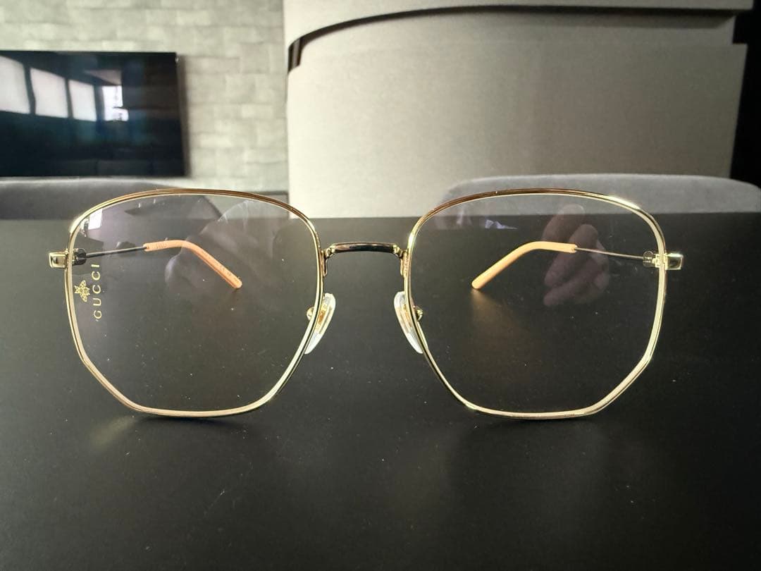 H*x様 美品) GUCCI グッチ ゴールド　スクエア　サングラス　GG039