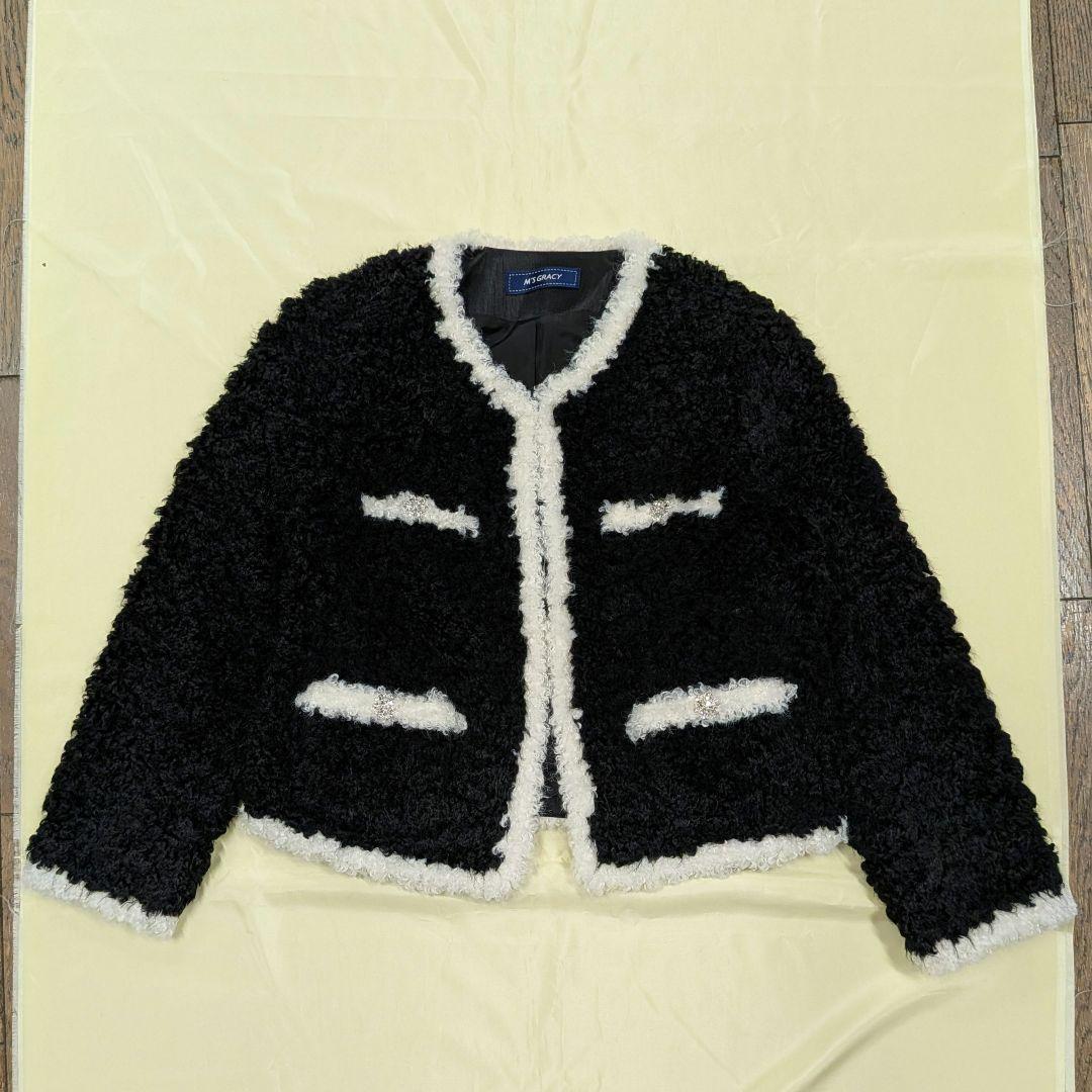 ★エムズグレイシー M'S GRACY　フェイクファー　ジャケット　新品タグ付