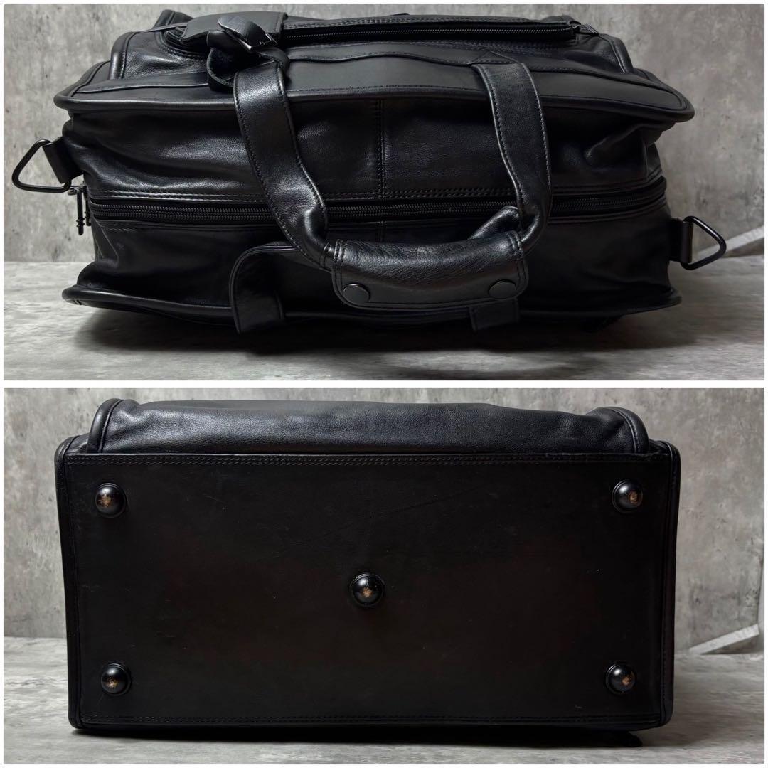 未使用級✨トゥミ オールレザー 2way ビジネスバッグ ショルダー ブラック