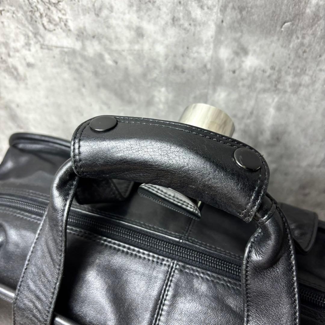未使用級✨トゥミ オールレザー 2way ビジネスバッグ ショルダー ブラック