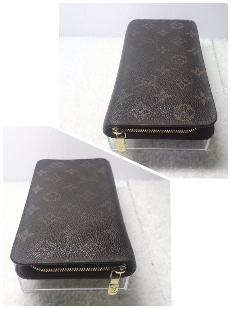 ルイヴィトン　モノグラム　ポルトモネジップ　ラウンドファスナー　長財布ブラウン