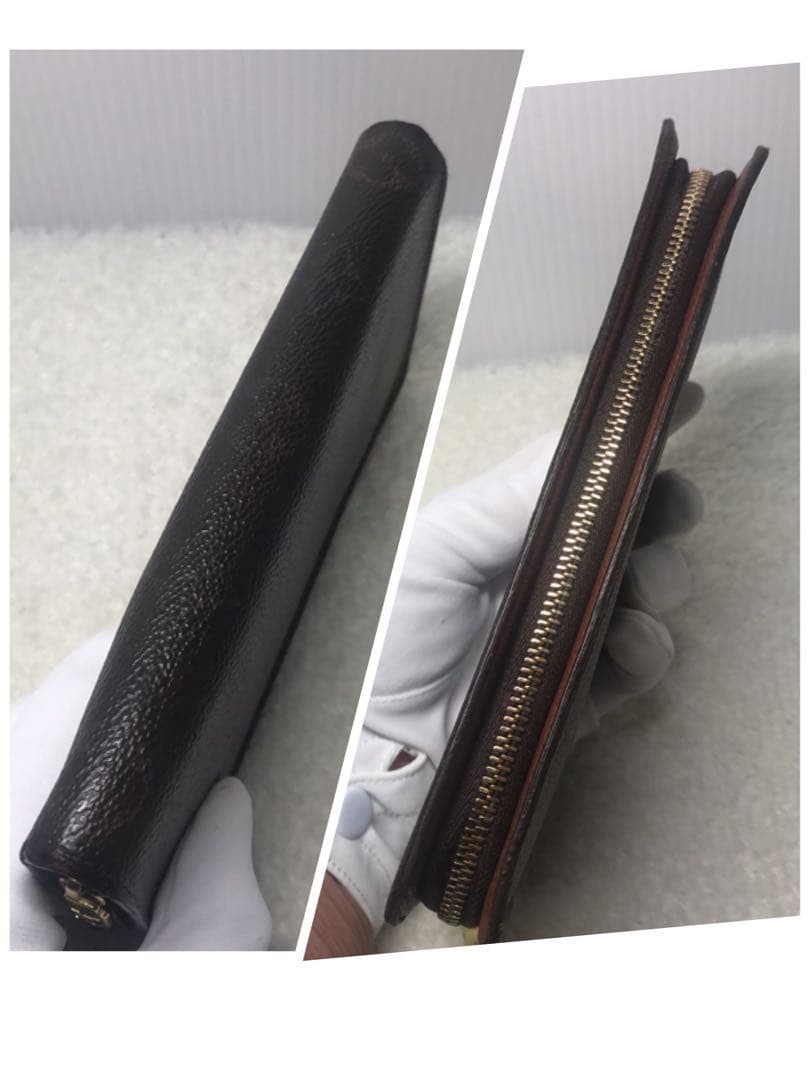 ルイヴィトン　モノグラム　ポルトモネジップ　ラウンドファスナー　長財布ブラウン