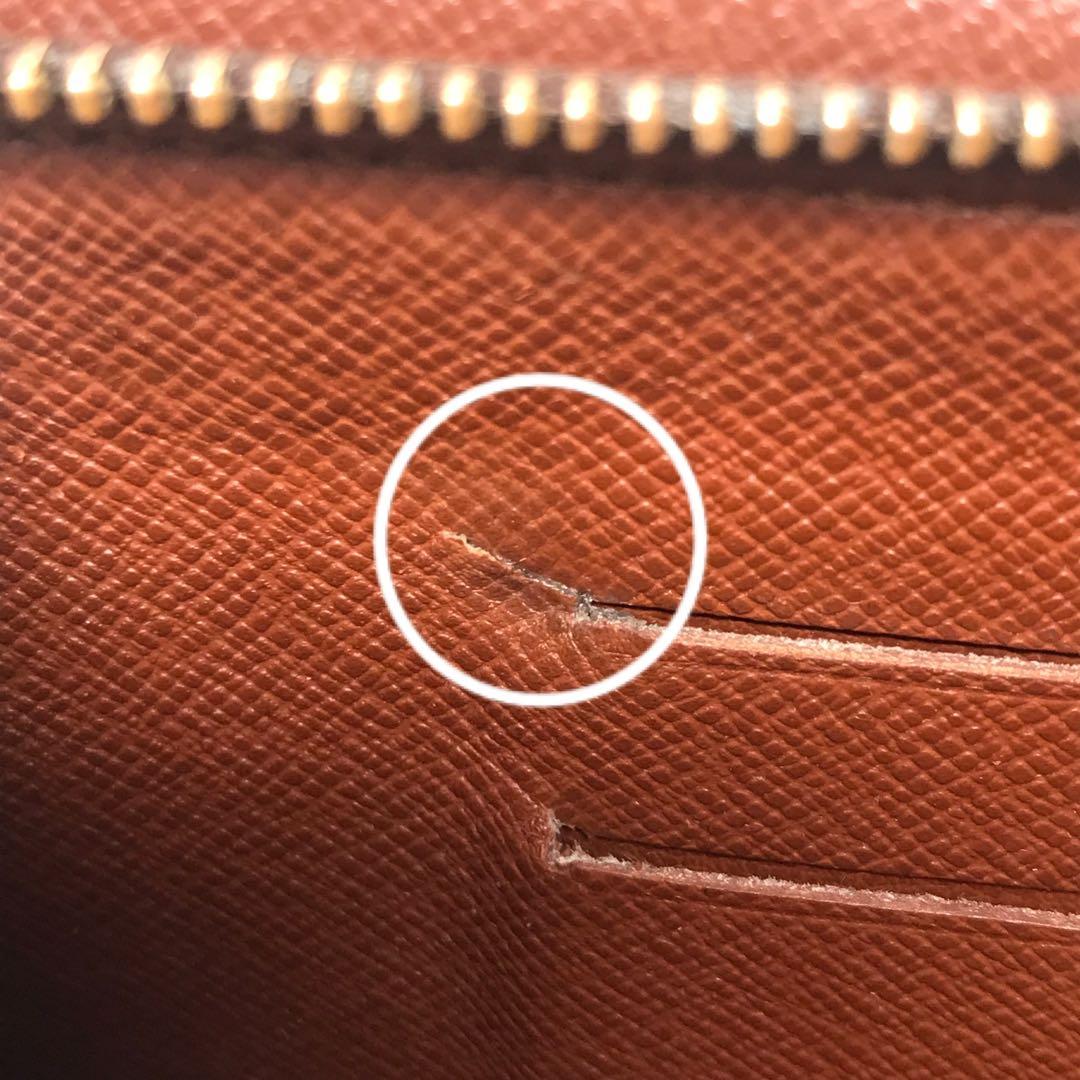 ルイヴィトン　モノグラム　ポルトモネジップ　ラウンドファスナー　長財布ブラウン