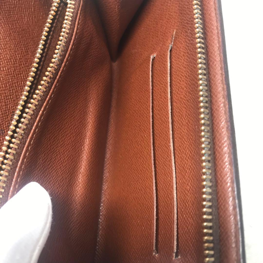 ルイヴィトン　モノグラム　ポルトモネジップ　ラウンドファスナー　長財布ブラウン