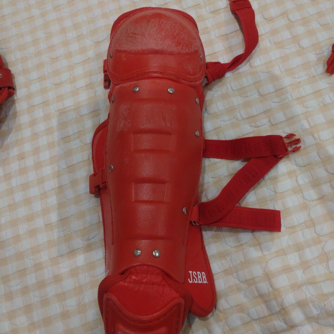 キャッチャー用プロテクターセット レッド（マスク無し）