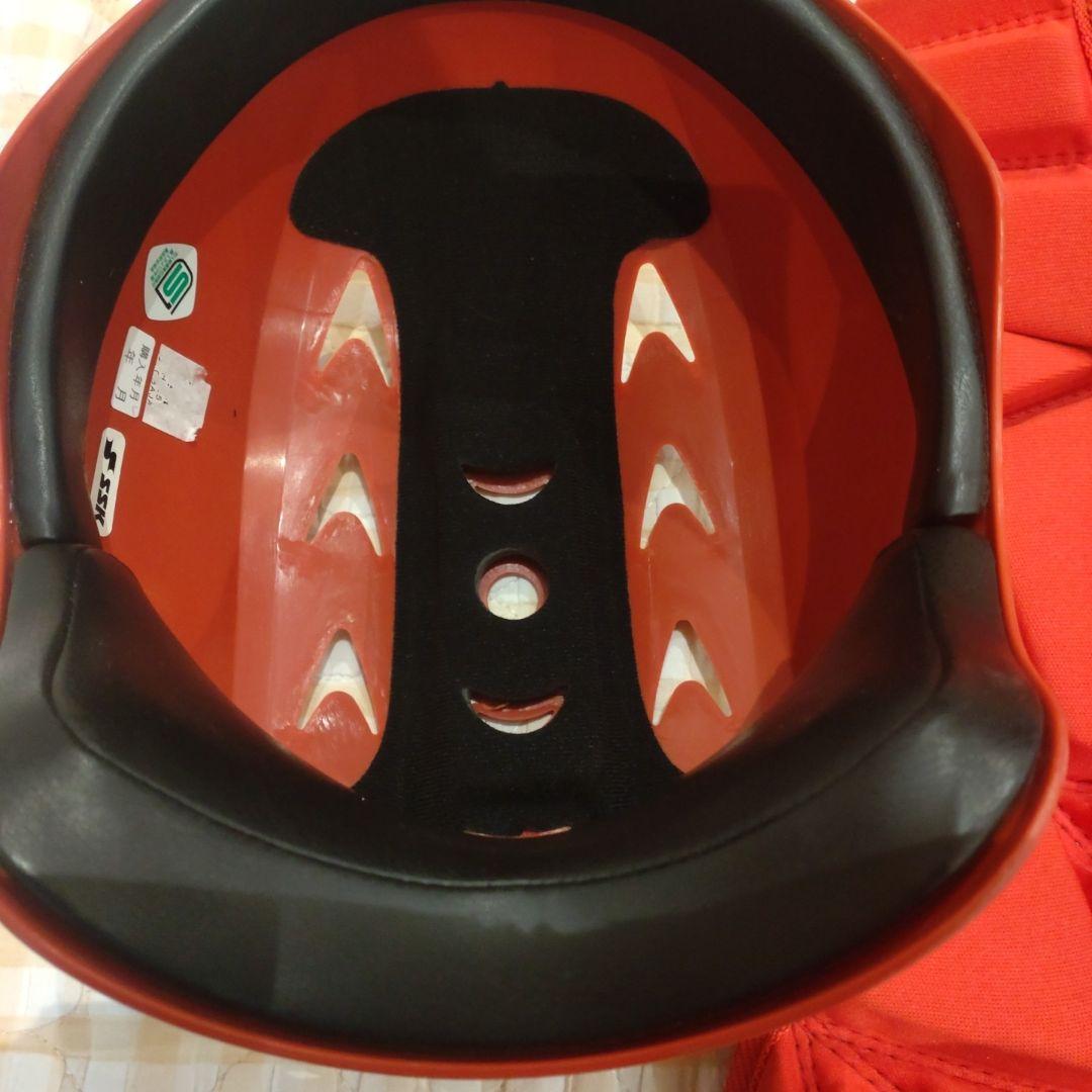 キャッチャー用プロテクターセット レッド（マスク無し）