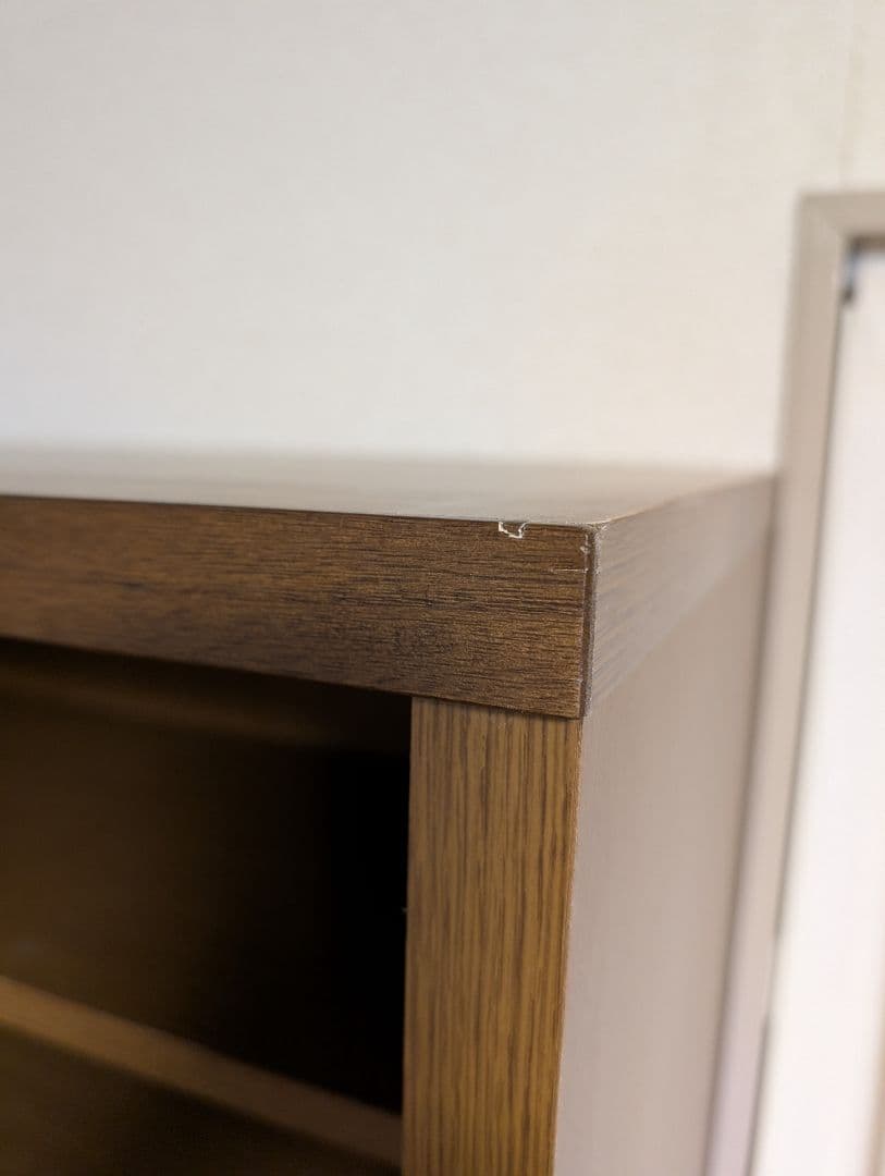 ガラス扉付き食器棚 2口コンセント スライド棚 レンジ台