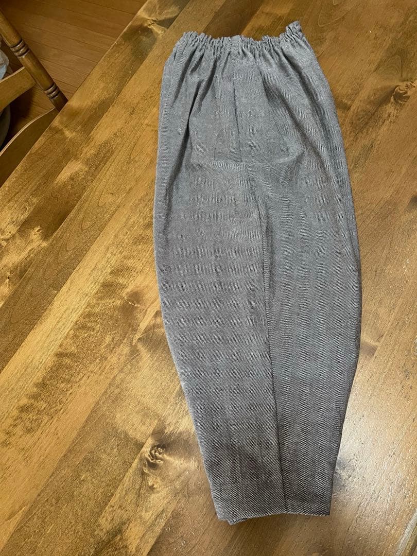 コットンパンツ　ガウチョパンツ　ゆったり　サンドベージュ 裾45 ハンドメイド