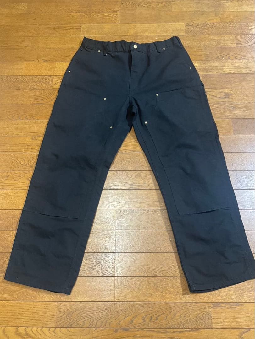 USA製carhartt ダブルニー カーハートダブルニーブラックワンウォッシュ