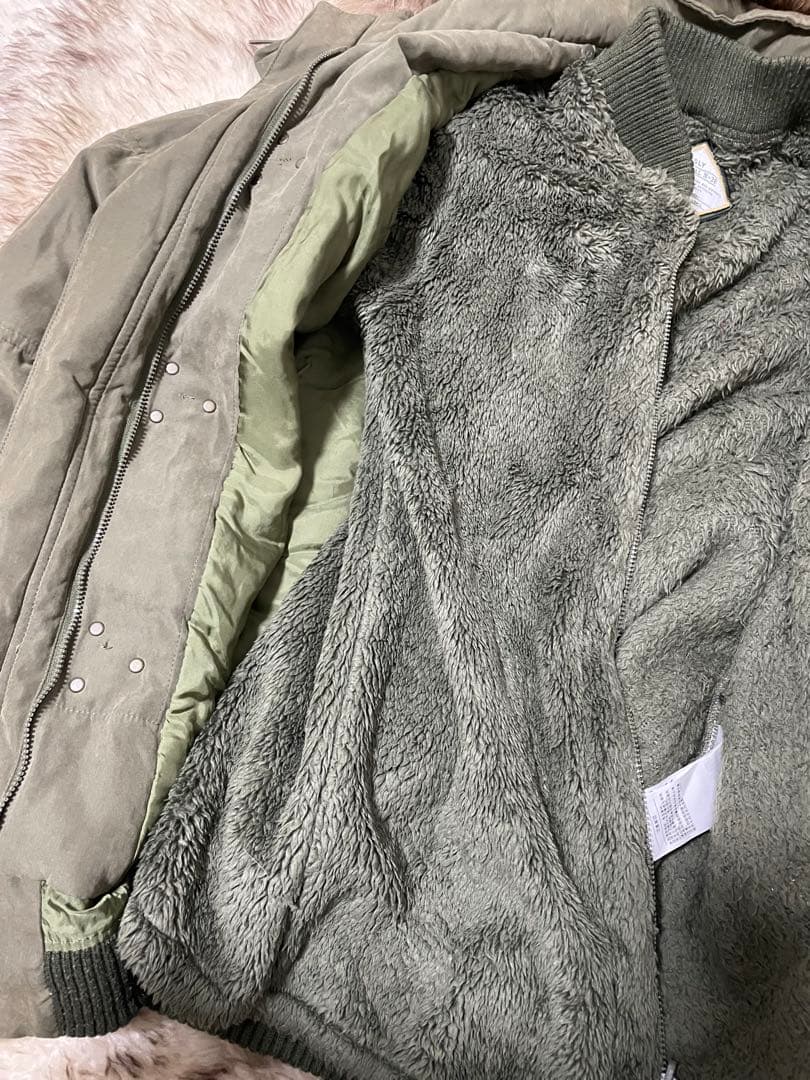 SLY オリーブグリーン モッズコート ファー付き