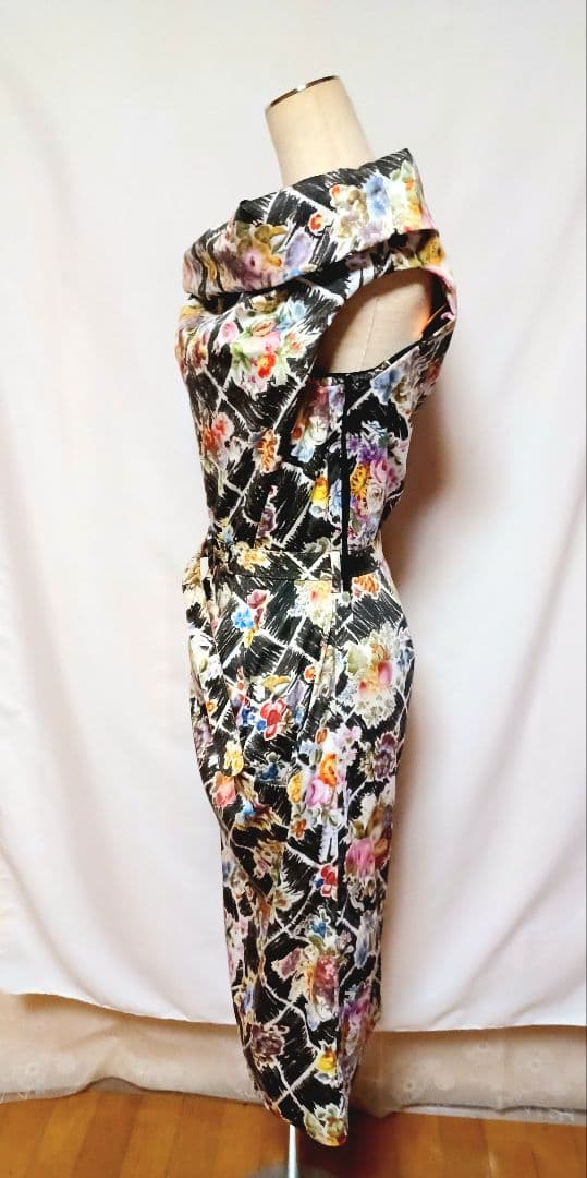 ヴィヴィアンウエストウッド　2015SSフローラル柄コルセットロングドレス